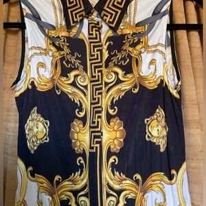 Versace white sleeveless dress